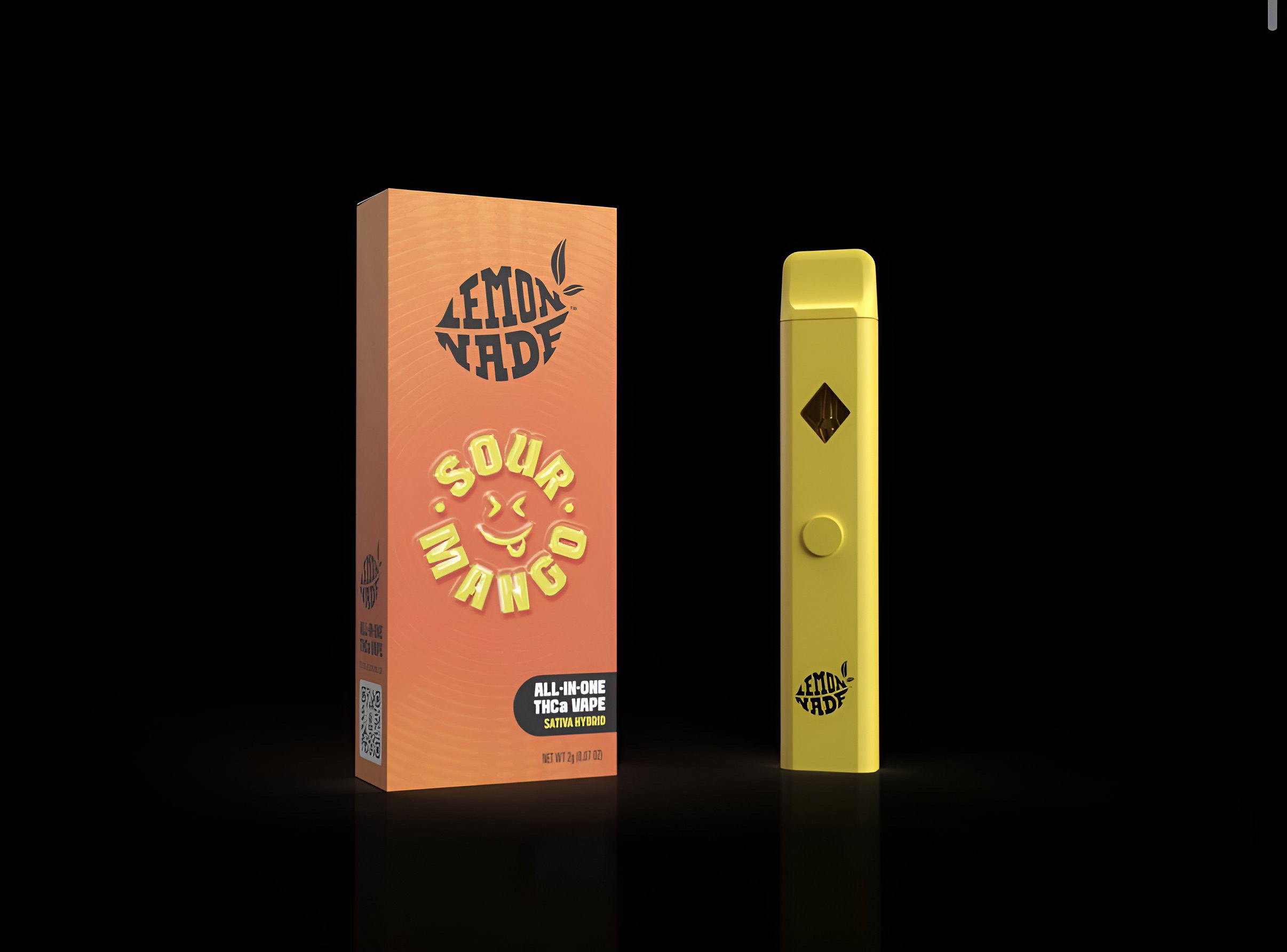 Lemonnade 2g Disposable Vapes Sour Mango - Sativa Hybrid